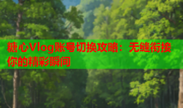 糖心Vlog账号切换攻略:无缝衔接你的精彩瞬间