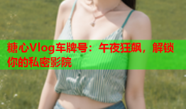 糖心Vlog车牌号:午夜狂飙,解锁你的私密影院